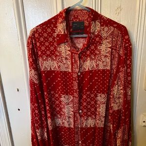 Zara paisley patchwork shirt